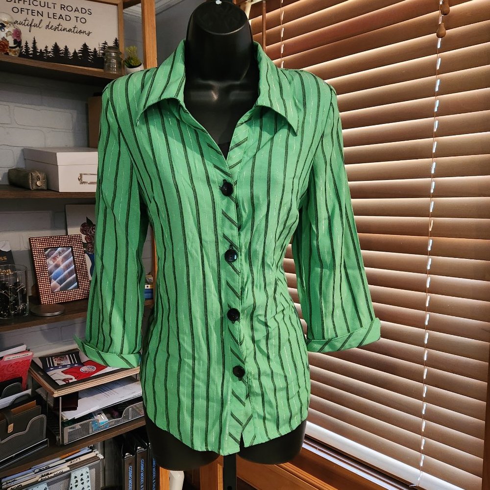 .Green and Black Faux Two-piece from CB Career